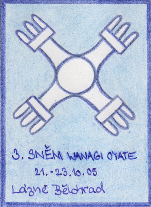 pamětní kartička z akce Sněm Lázně Bělohrad - Arja chalupa