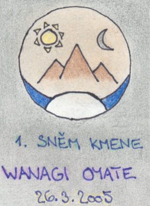 pamětní kartička z akce Zakládající sněm Wanagi Oyate
