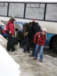 Po vstupu z autobusu